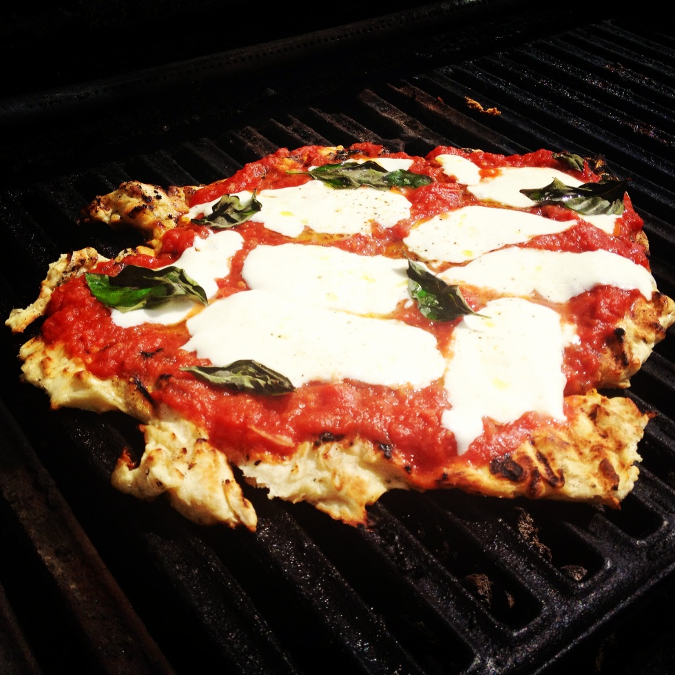 Grilled Margherita Pizza
